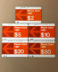 Singapore Telecom Anritsu Phonecard, $2, $5, $10, $20 & $50, Set Of 5 Used Cards - Singapour