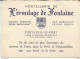 RT / Carte De Visite Ancienne FONTAINE-LE-PORT ( 77 ) L'ermitage De FONTAINE HOSTELLERIE Restaurant - Visitekaartjes