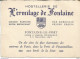 RT / Carte De Visite Ancienne FONTAINE-LE-PORT ( 77 ) L'ermitage De FONTAINE HOSTELLERIE Restaurant - Cartoncini Da Visita