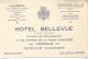 F16 / Carte De Visite PUBLICITAIRE Hotel BELLEVUE VERDUN Ascenseur LELOUP Avenue De DOUAUMONT - Cartoncini Da Visita