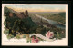 Lithographie Heidelberg, Ortsansicht Mit Burg Und Fluss  - Heidelberg
