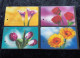 Singapore SMRT TransitLink Metro Train Subway Ticket Card, The Scent Of Nature Flower, Set Of 4 Used Cards - Singapur