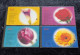 Singapore SMRT TransitLink Metro Train Subway Ticket Card, The Scent Of Nature Flower, Set Of 4 Used Cards - Singapur