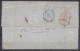 L. Affr. 14A Càd LE HAVRE /11 JUIN 1857 Pour LONDRES - Griffes [AFFRANCHISEMENT INSUFFISANT] & Lin. "MORE-TO-PAY" - Port - 1853-1860 Napoléon III