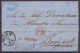 LSC (sans Contenu) Càd WIEN /27/6 (1857) Pour BRÜSSEL - Griffes "P.D." & "FRANCO" (au Dos: Càd Ambulant "ALLEMAGNE EST 2 - Covers & Documents