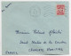 FM ROUGE LETTRE AVION MEC SECAP POSTE AUX ARMEES 9.10.1956 A.F.N. GUERRE ALGERIE - Timbres De Franchise Militaire