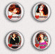 35 X Mylene Farmer BADGE BUTTON PIN SET 4 (1inch/25mm Diameter) - Musique