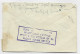 FRANCE TAXE GERBES 10CX10+2FR NANTUA 1945 SUR LETTRE COVER ENGLAND SCOTLAND GLASCOW 2 1.2D SOLO + INSUFFI POSTAGE - 1859-1959 Lettres & Documents