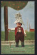 AK Käthe Kruse-Puppe, Puppenjunge Mit Papierhut Und Stock  - Gebraucht