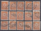 ⁕ Turkey 1901 - 1905 ⁕ Ottoman Empire / Tughra, Domestic Post 2 Pia. Mi.90 ⁕ 15v Used - Shades (unchecked Perf.) Scan - Used Stamps