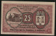 Notgeld Lieberose 1920, 25 Pfennig, Rathaus U. Kirchen, Wappen  - Lokale Ausgaben