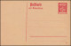 Bayern Postkarte P 119 Abschiedsausgabe 15/15 Pf Rot, Wie Verausgabt **  - Postal  Stationery