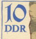 2884-2887 Siegel-Viererblock 1984 Mit PLF Auf 2885: Blauer Fleck Unter DDR, ** - Abarten Und Kuriositäten
