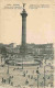 75 - Paris 11 - Place De La Bastille - La Colonne De Juillet - Animée - Oblitération Ronde De 1917 - CPA - Voir Scans Re - Arrondissement: 11
