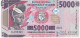 GUINEA  P49d 5000 FRANCS 2022 Signature 7 UNC. - Guinée