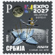 LOT 6 STAMPS - EXPO 2027, Definitive Stamp E,H,P,O B.G -  SERBIA 2024  - Serbien