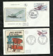 4  FDC Lettres Illustrées Premier Jour P.A. N°53 Et 54 X2 Le Bourget Et N° 56 Biscarosse Cachets Illustrés B/TB Soldé ! - 1980-1989