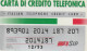 CARTA CREDITO TELEFONICA TELECOM  (CZ1393 - Special Uses