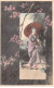 CHINE - SAN36361 - Cachet Tientsin - En L'état - Carte Japonaise - Geisha Tenant Une Ombrelle - Chine
