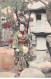 CHINE - SAN36356 - Cachet Tientsin - En L'état - Carte Japonaise - Geisha Dans Un Jardin - China