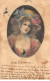 Illustrateur - N°81109 - Wichera - Portrait D'une Jeune Femme Portant Un Chapeau Dans Un Médaillon - Wichera