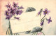 Illustrateur - N°81172 - Violettes Autour D'un Petit Mot - Carte Peinte à La Main - Autres & Non Classés