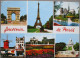 FRANCE PARIS MULTI VIEW EIFFEL TRIUMPH SECRE COEUR KARTE CARD POSTCARD ANSICHTSKARTE CARTE POSTALE CARTOLINA POSTKARTE - Other & Unclassified