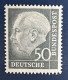 Briefmarke Heuss 50 Pfg. Postfrisch, Gepr. Schlegel, 1954 - Ungebraucht