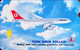 Turkey Phonecards THY Aircafts Airbus 340 PTT 60 Units Unc - Collections