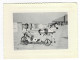 ANCIENNE PHOTO ENFANT SUR CHARIOT VOITURE ATTELAGE CHEVAL A PEDALES, BORD DE MER, Format Environ 8 Cm Sur 10,5 Cm - Foto