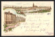 Lithographie Frankfurt A. M., Christliches Hospiz Baseler Hof, Taunusstr. 35, Teilansicht Mit Kirche  - Frankfurt A. Main