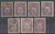 ⁕ Turkey 1905 ⁕ Tughra Of Abdul Hamid II.  Coat Of Arms, 2 1/2 Pia. Mi.119 ⁕ 6v Used + 1v MH, Shades - Used Stamps