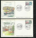 4  FDC Lettres Illustrées Premier Jour Strabourg Le  13/11/82  Service N°  73 Et 74 Conseil De L'Europe B/TB Soldé ! ! ! - 1980-1989