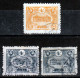 ⁕ Turkey 1913 ⁕ Ottoman Empire /  Main Post Office Constantinople 2 & 5 Pia. Mi. 217, 218 ⁕ 3v Used - Usados