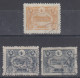 ⁕ Turkey 1913 ⁕ Ottoman Empire /  Main Post Office Constantinople 2 & 5 Pia. Mi. 217, 218 ⁕ 3v Used - Usados