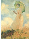 Art - Peinture - Claude Monet - Femme à L'ombrelle Tournée Vers La Gauche - CPM - Voir Scans Recto-Verso - Pintura & Cuadros