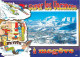 74 - Mégève - Panorama De La Station - Le Mont Blanc - Carte Humoristique - Flamme Postale - CPM - Voir Scans Recto-Vers - Megève