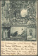 CHINA 1890, Bayern 10 Pf. Wappen Auf Ansichtskarte Souvenir De Bayreuth Parsifal, Leichte Patina, Mit K1 BAYREUTH Nach T - Andere & Zonder Classificatie