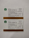 China Gift Cards, Starbucks, 500 RMB, 2019 (2pcs) - Cartes Cadeaux