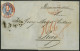 ÖSTERREICH 21/2 BRIEF, 1861, 15 Kr. Blau Und Rückseitiges Reco-Porto 1o Kr. Braun, Je Mit Rotem K1 RECOMMANDIRT WIEN 186 - Used Stamps