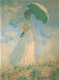 Art - Peinture - Claude Monet - Femme à L'ombrelle Tournée Vers La Droite - Carte Neuve - CPM - Voir Scans Recto-Verso - Pintura & Cuadros