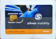 Silver Mobility  Gsm  Original Chip Sim Card Stained - Collections