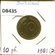 10 PFENNIG 1981 D BRD ALLEMAGNE Pièce GERMANY #DB435.F.A - 10 Pfennig