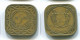 5 CENTS 1966 SURINAM NIEDERLANDE Nickel-Brass Koloniale Münze #S12760.D.A - Suriname 1975 - ...