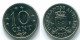 10 CENTS 1979 NIEDERLÄNDISCHE ANTILLEN Nickel Koloniale Münze #S13597.D.A - Antilles Néerlandaises