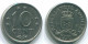 10 CENTS 1970 NETHERLANDS ANTILLES Nickel Colonial Coin #S13349.U.A - Antilles Néerlandaises