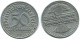50 PFENNIG 1920 A GERMANY Coin #AE434.U.A - 50 Rentenpfennig & 50 Reichspfennig