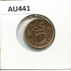 5 CENTS 1978 NETHERLANDS Coin #AU441.U.A - 1948-1980 : Juliana