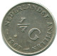1/4 GULDEN 1967 NETHERLANDS ANTILLES SILVER Colonial Coin #NL11565.4.U.A - Antille Olandesi
