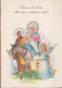 Vergine Maria Madonna Gesù Bambino Natale Religione Vintage Cartolina CPSM #PBP964.A - Virgen Mary & Madonnas